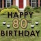 Big Dot of Happiness Adult 80th Birthday - Gold - Yard Sign Outdoor Lawn Decorations - Happy Birthday Yard Signs